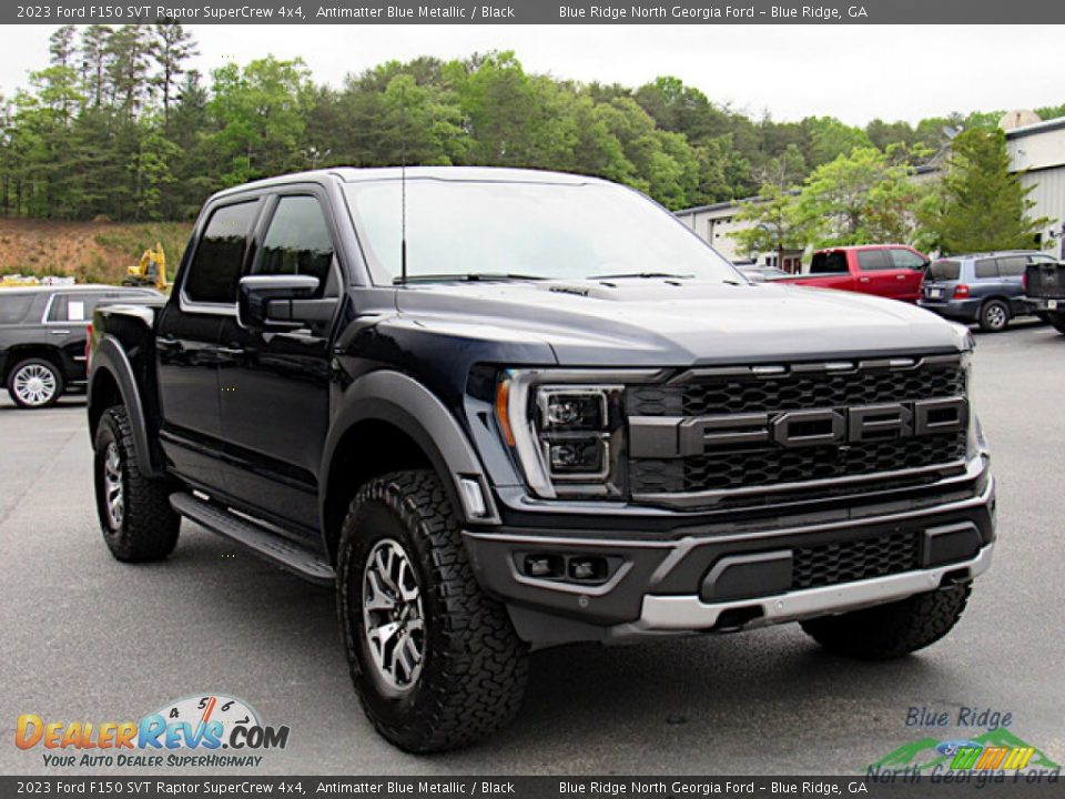 2023 Ford F150 SVT Raptor SuperCrew 4x4 Antimatter Blue Metallic / Black Photo #7