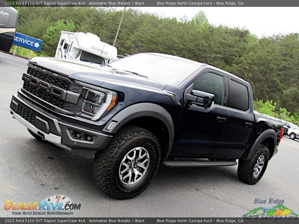 2023 Ford F150 SVT Raptor SuperCrew 4x4 Antimatter Blue Metallic / Black Photo #29