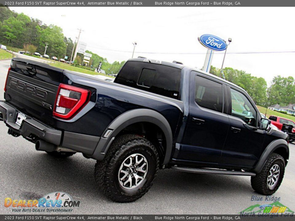 2023 Ford F150 SVT Raptor SuperCrew 4x4 Antimatter Blue Metallic / Black Photo #31