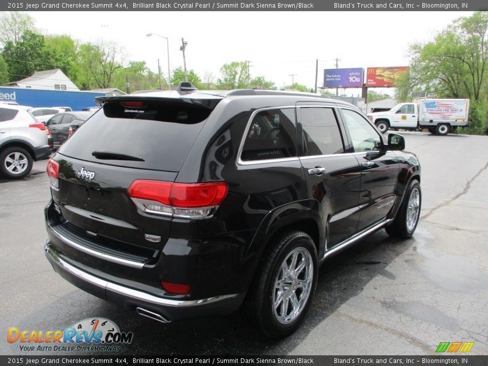 2015 Jeep Grand Cherokee Summit 4x4 Brilliant Black Crystal Pearl / Summit Dark Sienna Brown/Black Photo #4