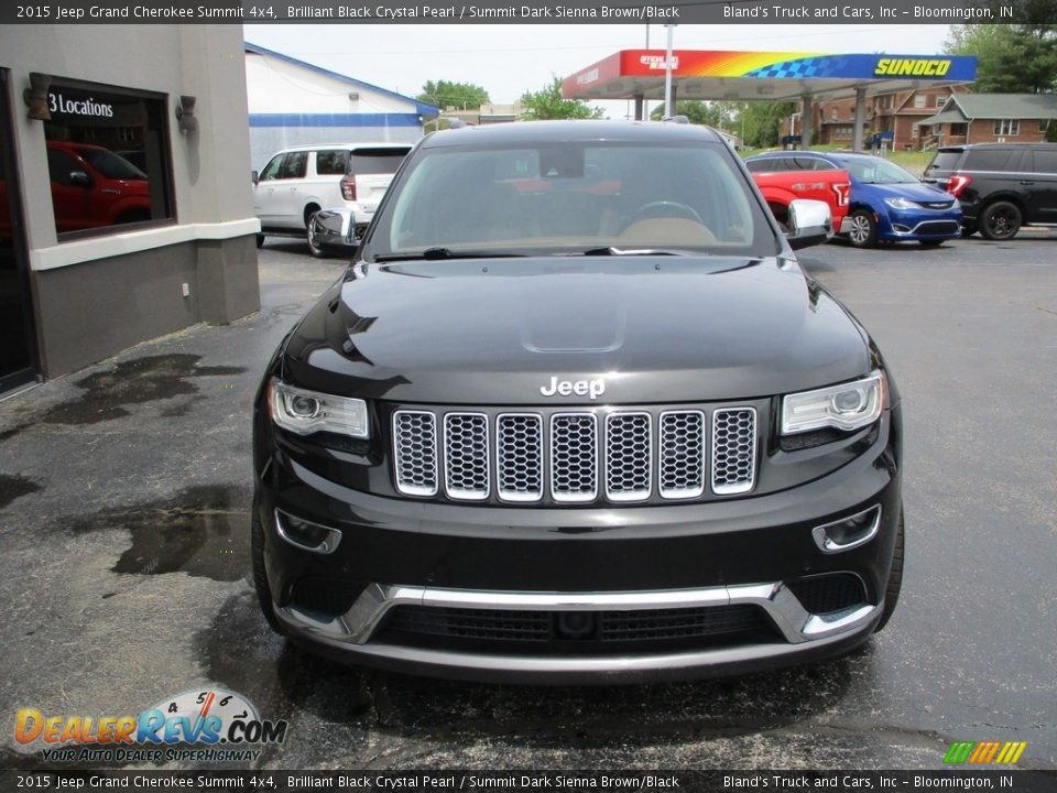 2015 Jeep Grand Cherokee Summit 4x4 Brilliant Black Crystal Pearl / Summit Dark Sienna Brown/Black Photo #30