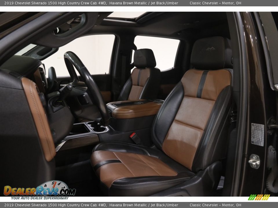 Jet Black/Umber Interior - 2019 Chevrolet Silverado 1500 High Country Crew Cab 4WD Photo #5