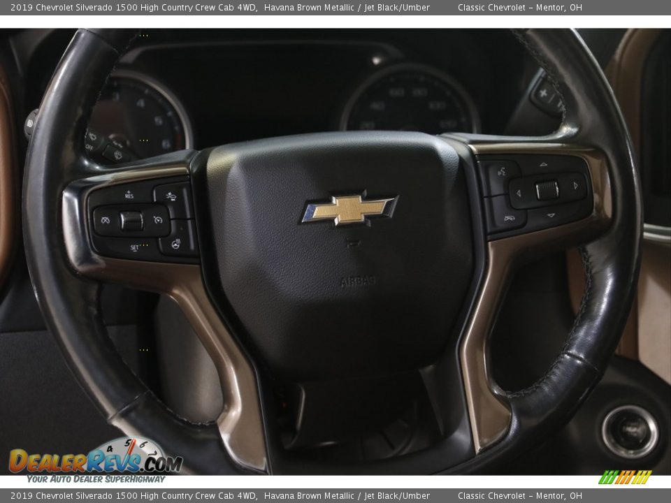 2019 Chevrolet Silverado 1500 High Country Crew Cab 4WD Steering Wheel Photo #7