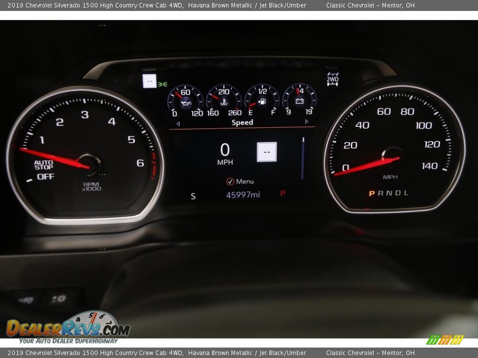 2019 Chevrolet Silverado 1500 High Country Crew Cab 4WD Gauges Photo #8