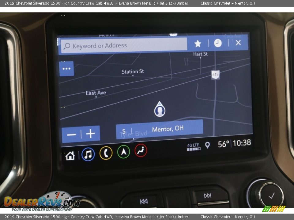 Navigation of 2019 Chevrolet Silverado 1500 High Country Crew Cab 4WD Photo #10