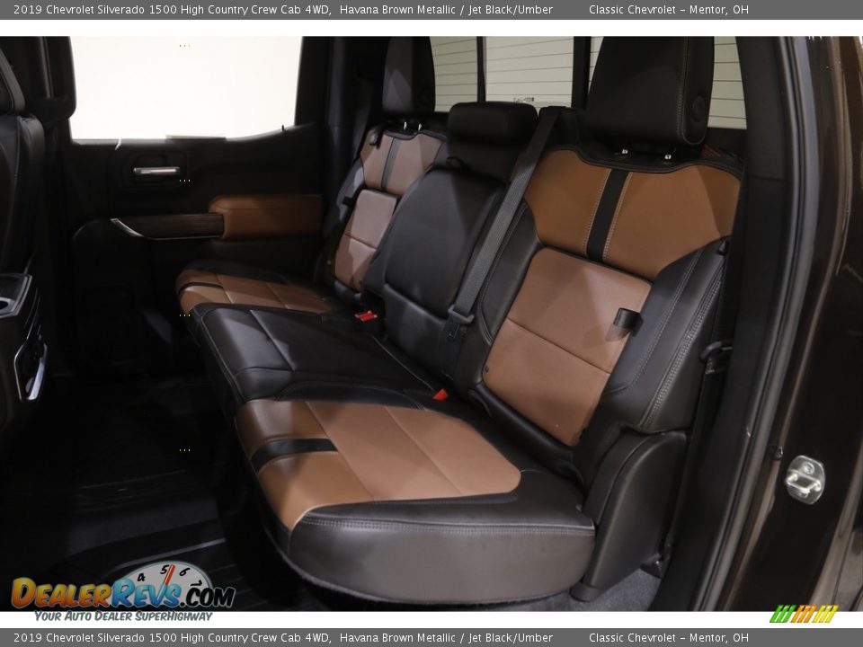 Rear Seat of 2019 Chevrolet Silverado 1500 High Country Crew Cab 4WD Photo #19