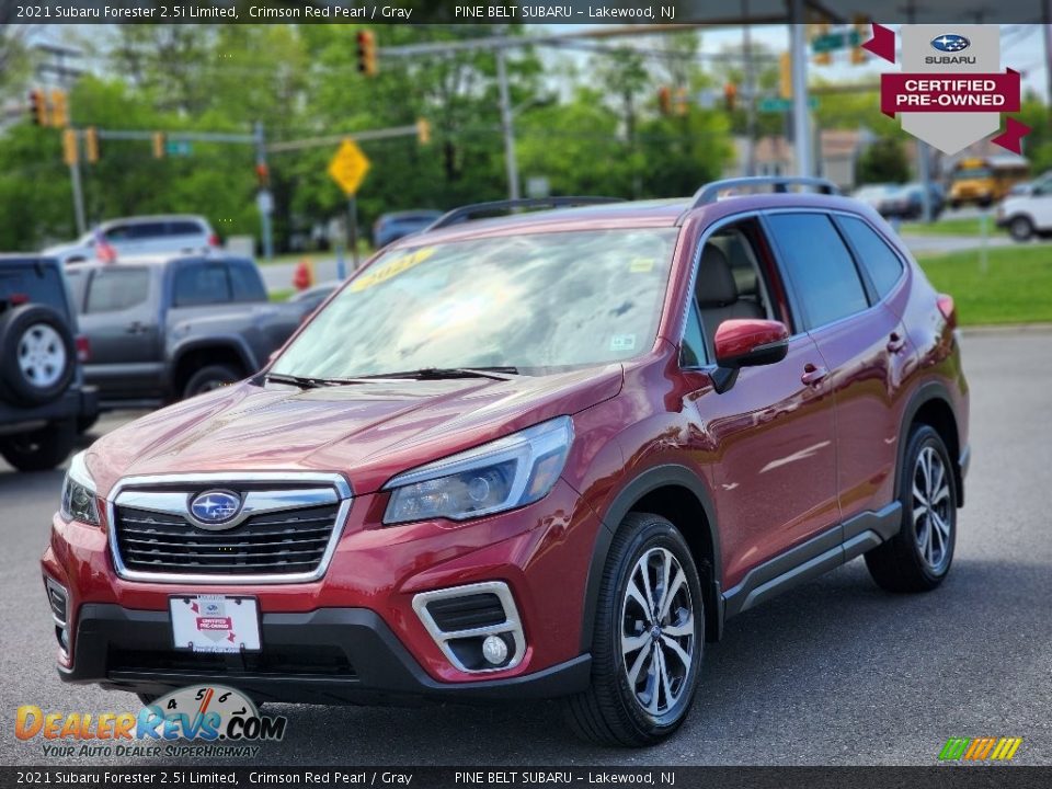 2021 Subaru Forester 2.5i Limited Crimson Red Pearl / Gray Photo #1