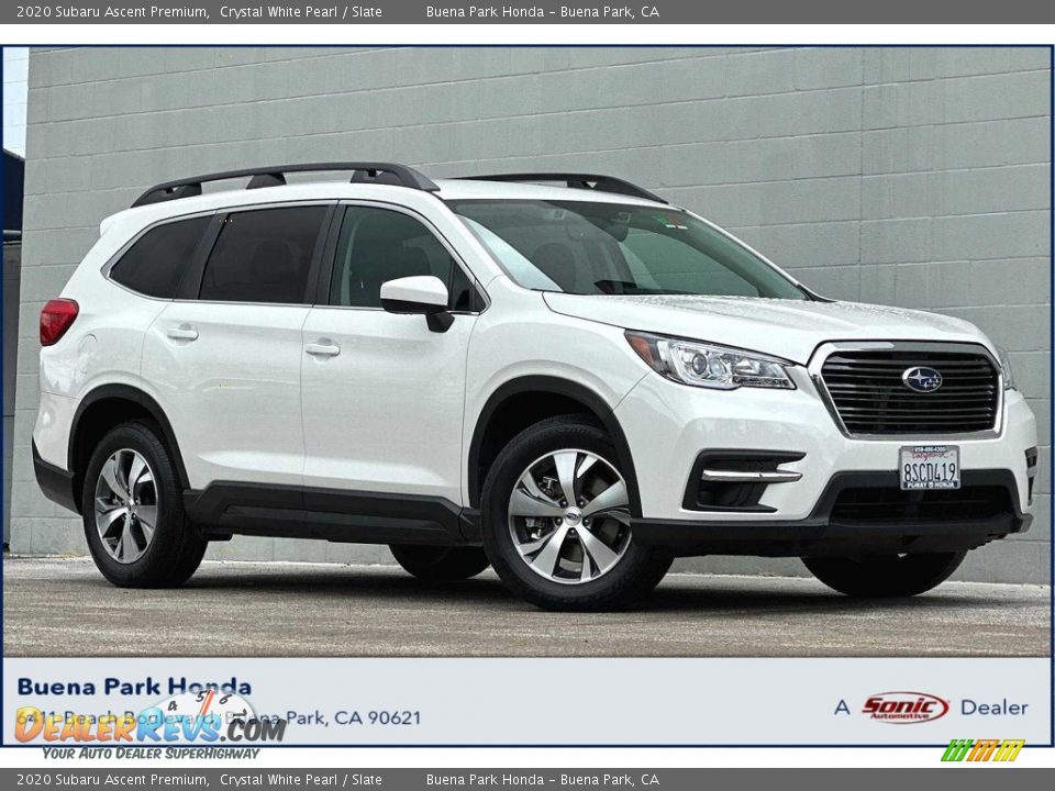 2020 Subaru Ascent Premium Crystal White Pearl / Slate Photo #1