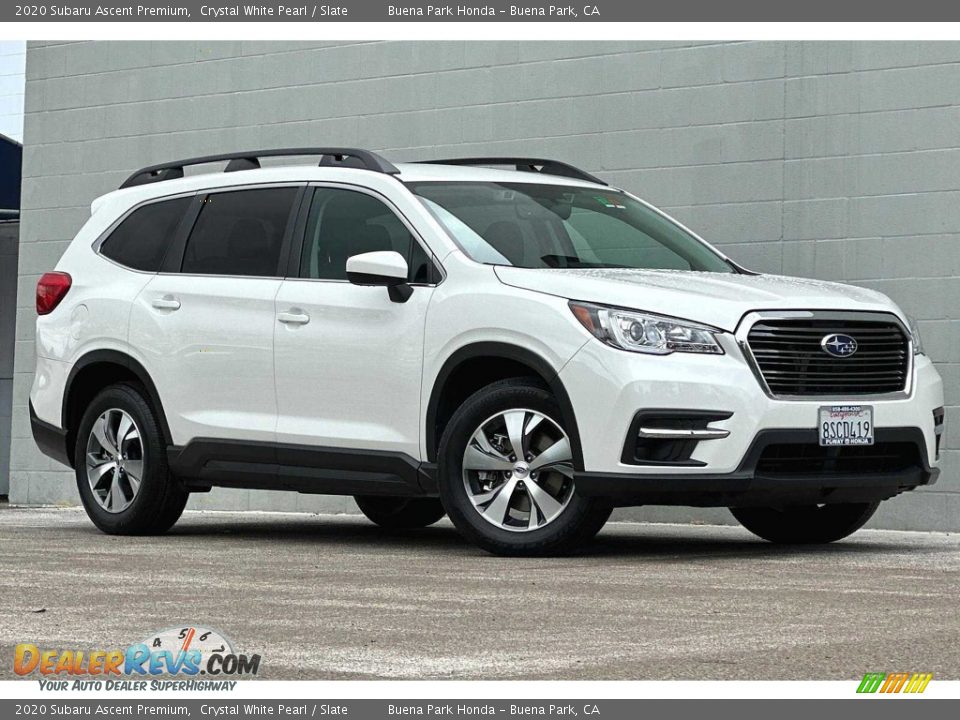 2020 Subaru Ascent Premium Crystal White Pearl / Slate Photo #2