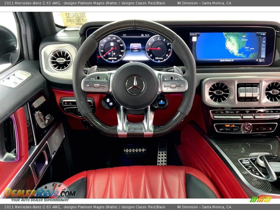 2021 Mercedes-Benz G 63 AMG designo Platinum Magno (Matte) / designo Classic Red/Black Photo #4