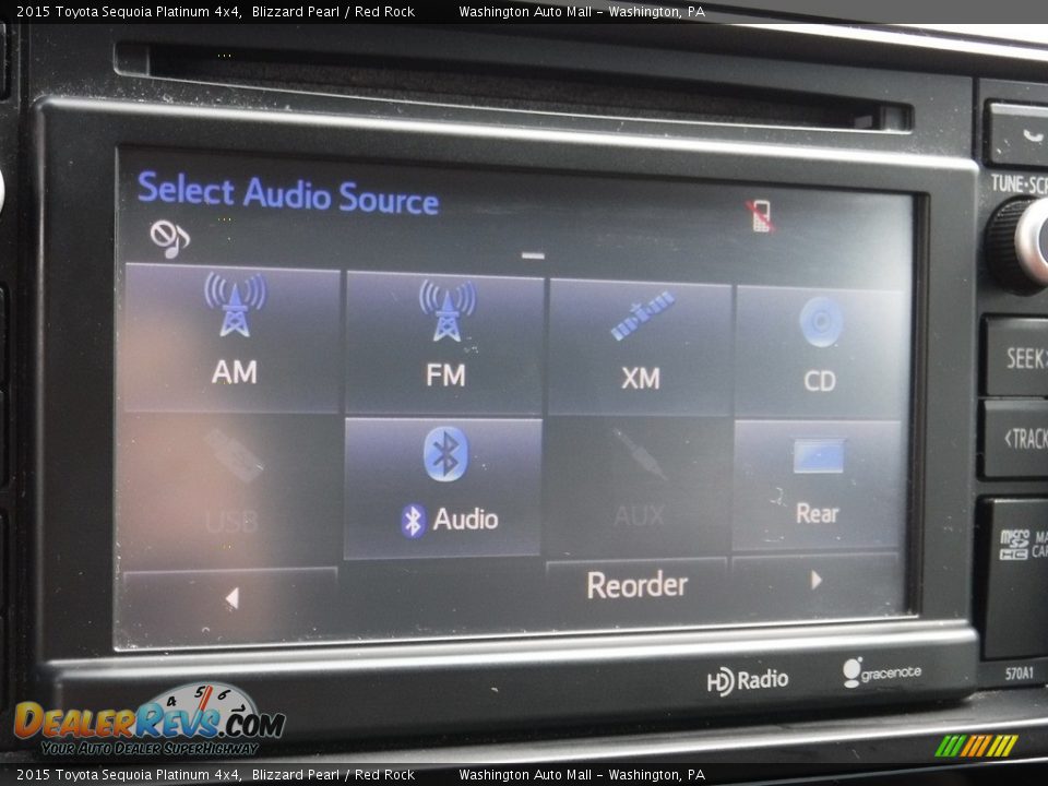 2015 Toyota Sequoia Platinum 4x4 Blizzard Pearl / Red Rock Photo #8