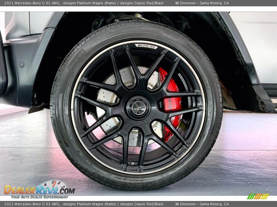 2021 Mercedes-Benz G 63 AMG designo Platinum Magno (Matte) / designo Classic Red/Black Photo #8