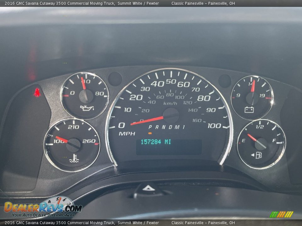 2016 GMC Savana Cutaway 3500 Commercial Moving Truck Gauges Photo #11