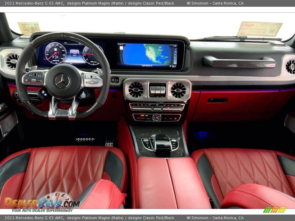 2021 Mercedes-Benz G 63 AMG designo Platinum Magno (Matte) / designo Classic Red/Black Photo #15