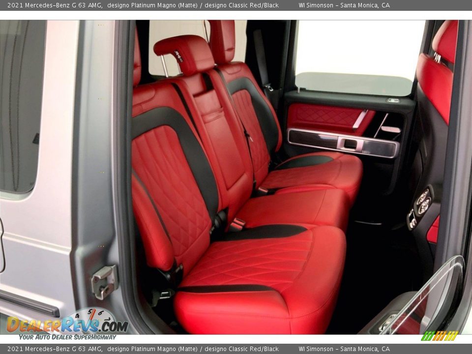 2021 Mercedes-Benz G 63 AMG designo Platinum Magno (Matte) / designo Classic Red/Black Photo #19