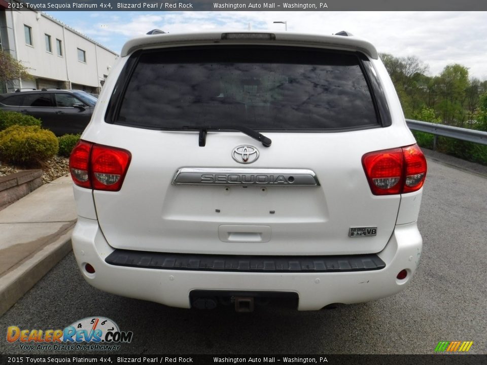 2015 Toyota Sequoia Platinum 4x4 Blizzard Pearl / Red Rock Photo #19