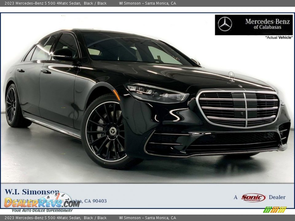 2023 Mercedes-Benz S 500 4Matic Sedan Black / Black Photo #1