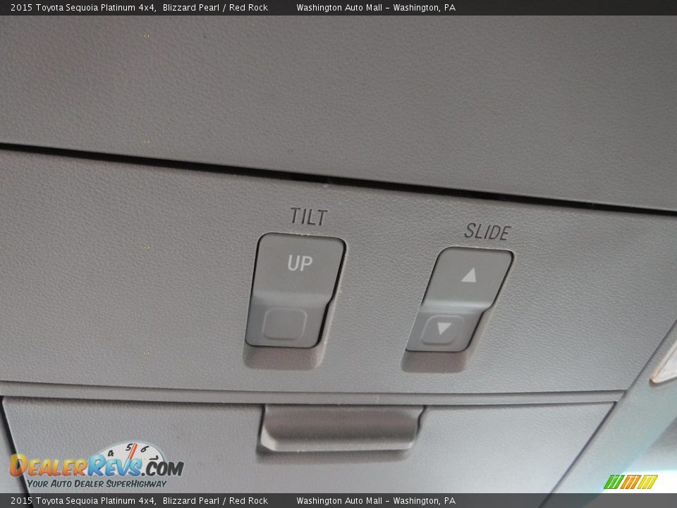 2015 Toyota Sequoia Platinum 4x4 Blizzard Pearl / Red Rock Photo #31