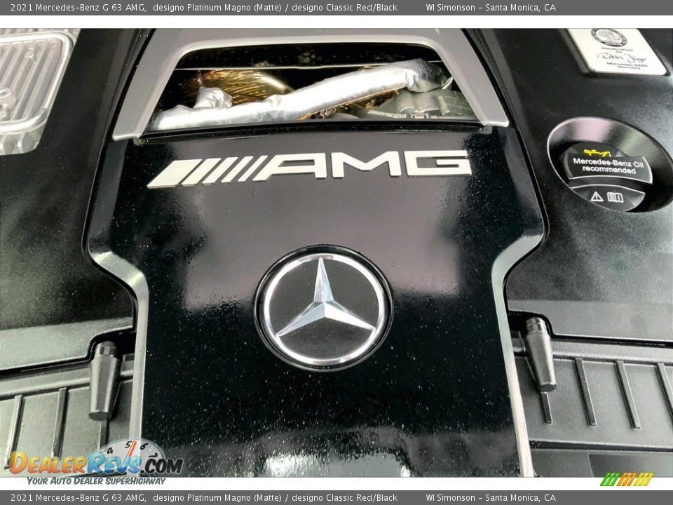 2021 Mercedes-Benz G 63 AMG designo Platinum Magno (Matte) / designo Classic Red/Black Photo #32