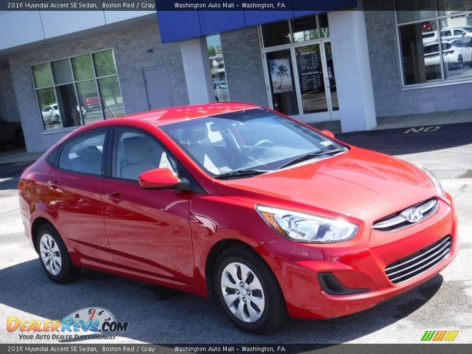 2016 Hyundai Accent SE Sedan Boston Red / Gray Photo #1