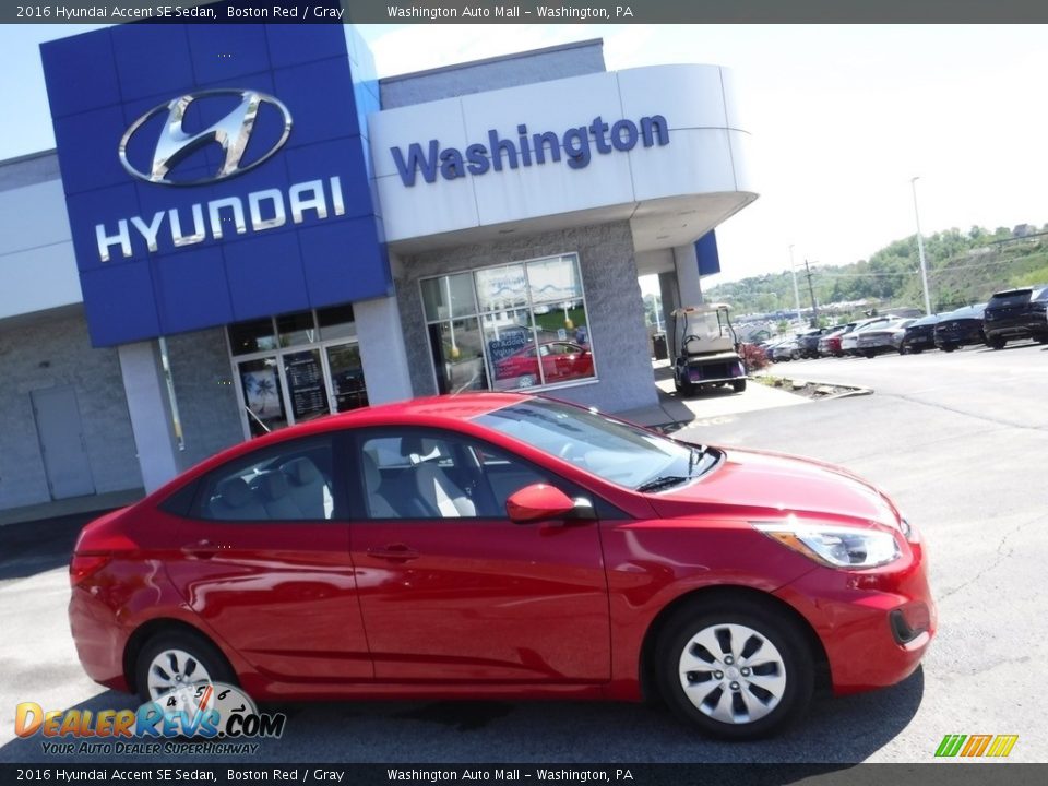 2016 Hyundai Accent SE Sedan Boston Red / Gray Photo #2