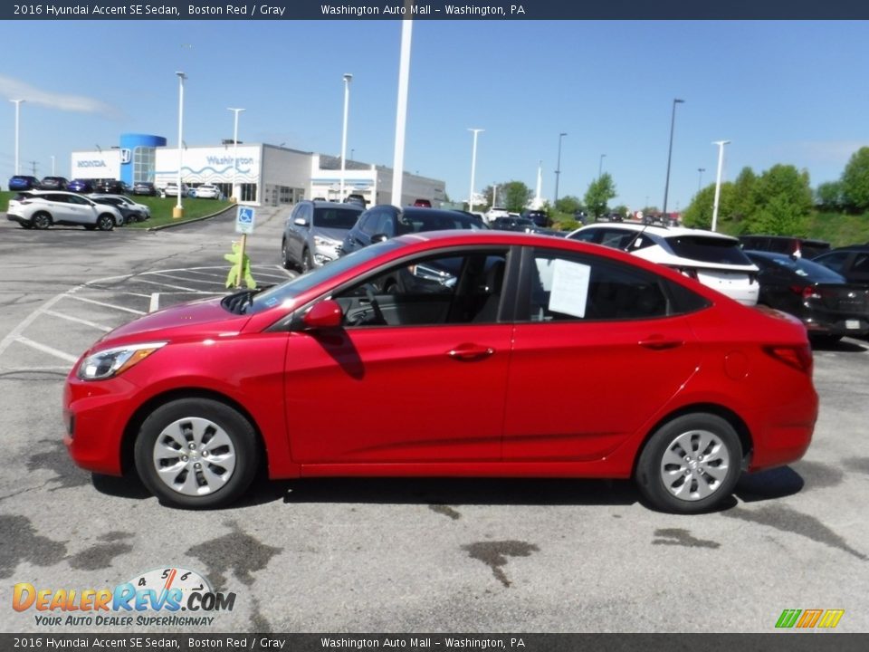 2016 Hyundai Accent SE Sedan Boston Red / Gray Photo #6