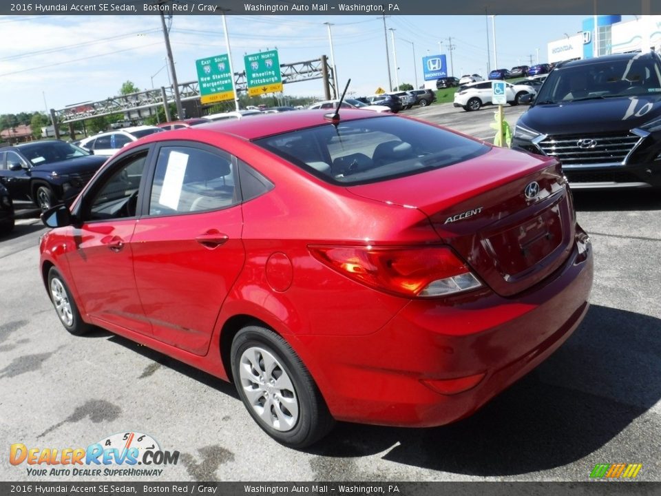 2016 Hyundai Accent SE Sedan Boston Red / Gray Photo #7