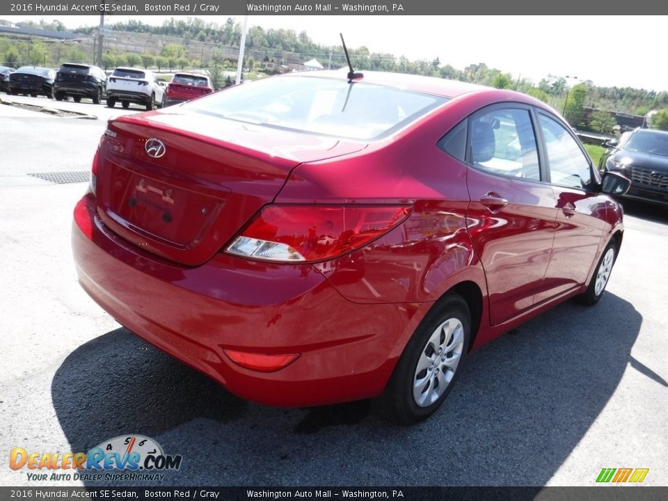 2016 Hyundai Accent SE Sedan Boston Red / Gray Photo #9