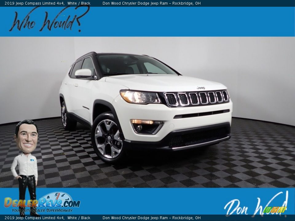 2019 Jeep Compass Limited 4x4 White / Black Photo #1