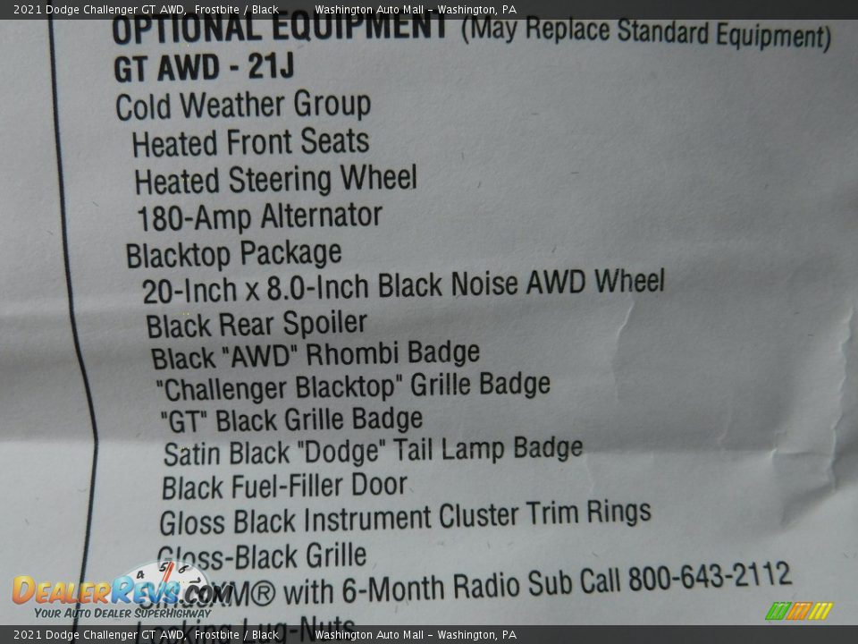 2021 Dodge Challenger GT AWD Frostbite / Black Photo #32