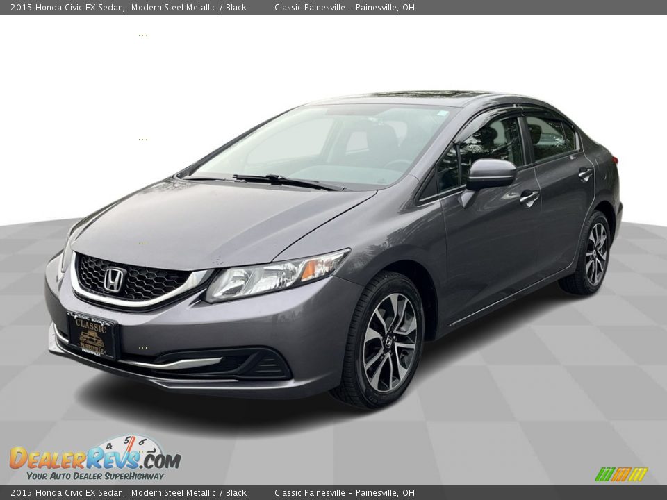 2015 Honda Civic EX Sedan Modern Steel Metallic / Black Photo #1