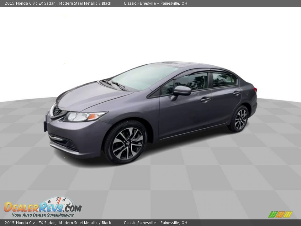 2015 Honda Civic EX Sedan Modern Steel Metallic / Black Photo #4