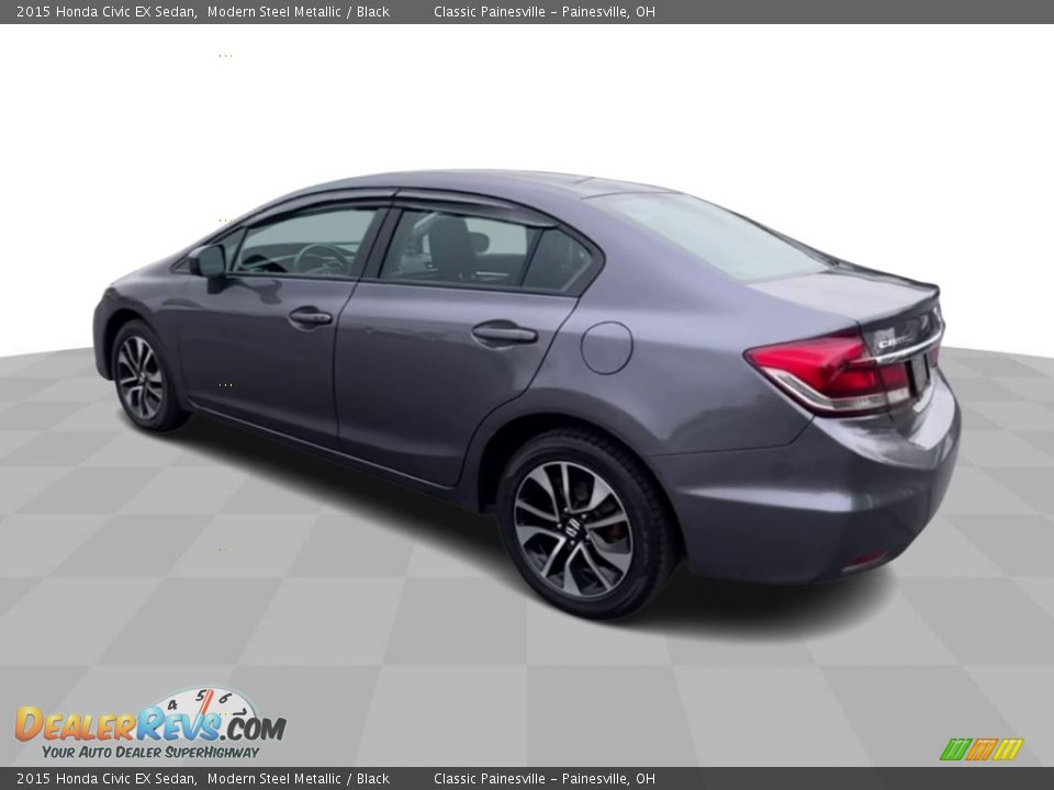 2015 Honda Civic EX Sedan Modern Steel Metallic / Black Photo #6