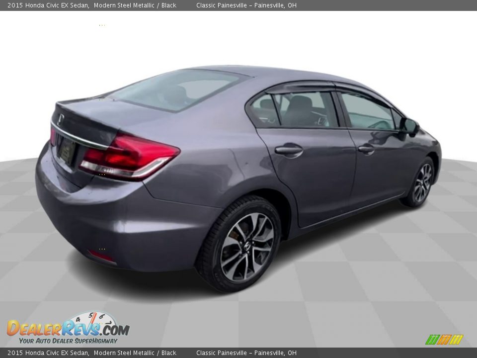 2015 Honda Civic EX Sedan Modern Steel Metallic / Black Photo #8