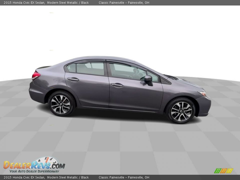 2015 Honda Civic EX Sedan Modern Steel Metallic / Black Photo #9