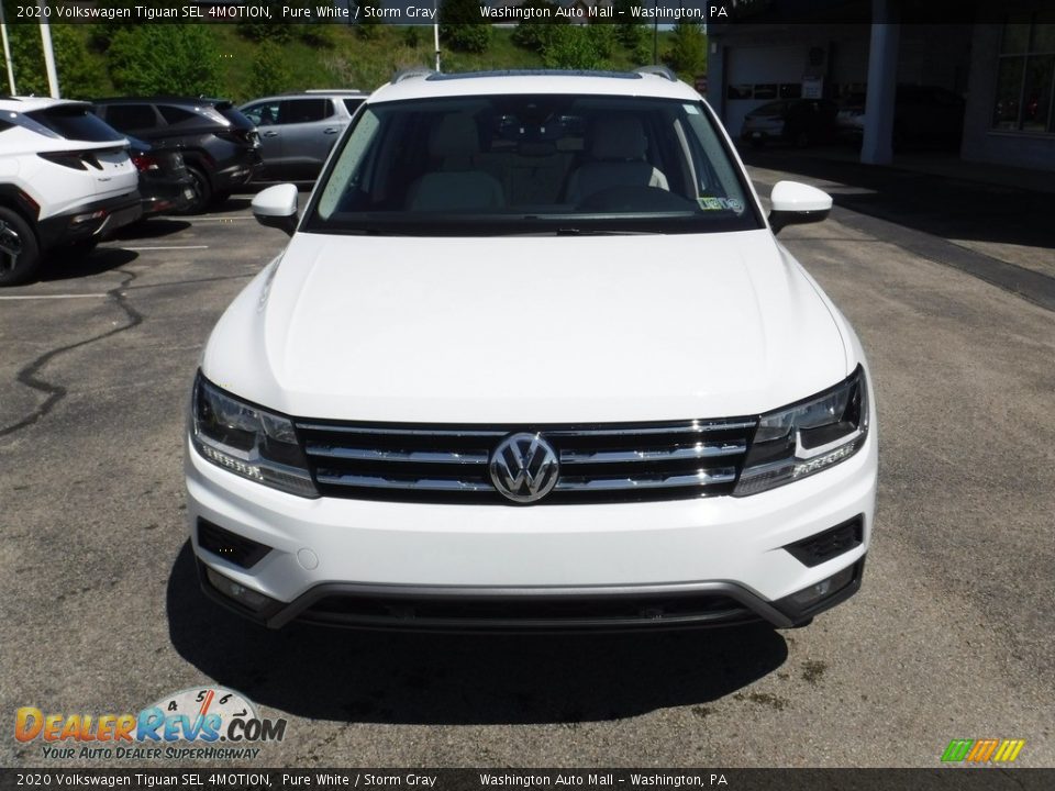 2020 Volkswagen Tiguan SEL 4MOTION Pure White / Storm Gray Photo #5