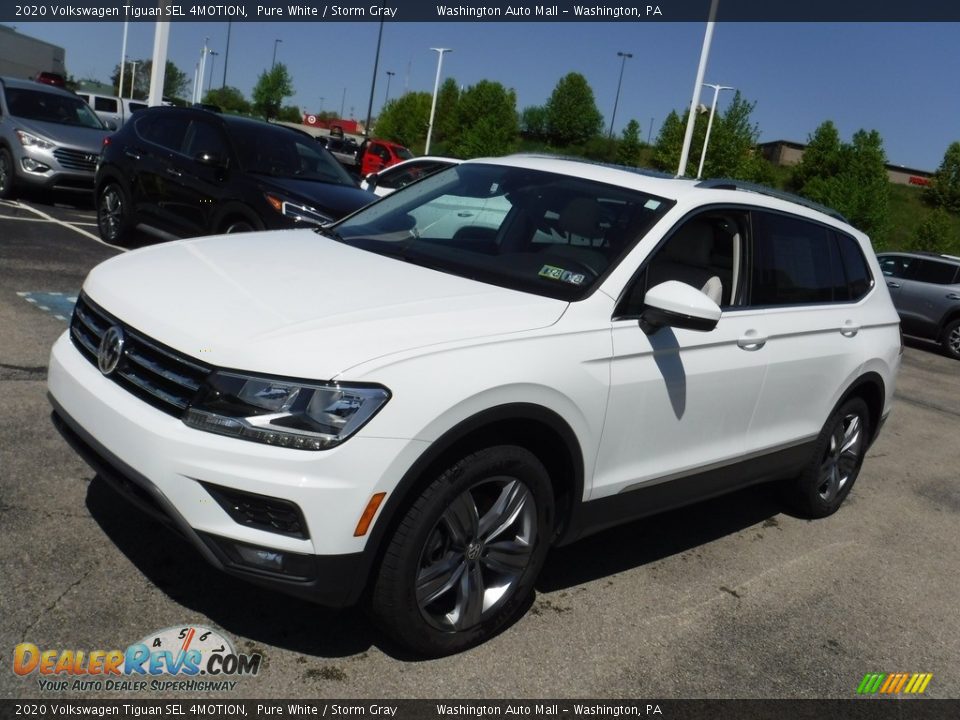 2020 Volkswagen Tiguan SEL 4MOTION Pure White / Storm Gray Photo #6