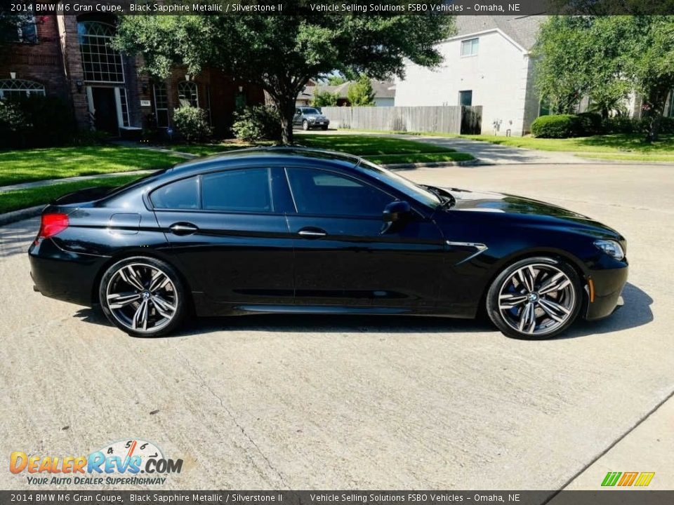 2014 BMW M6 Gran Coupe Black Sapphire Metallic / Silverstone II Photo #3