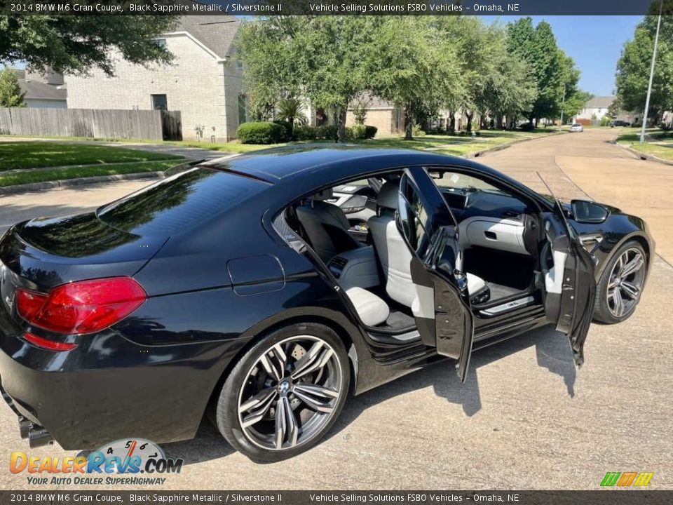 2014 BMW M6 Gran Coupe Black Sapphire Metallic / Silverstone II Photo #4