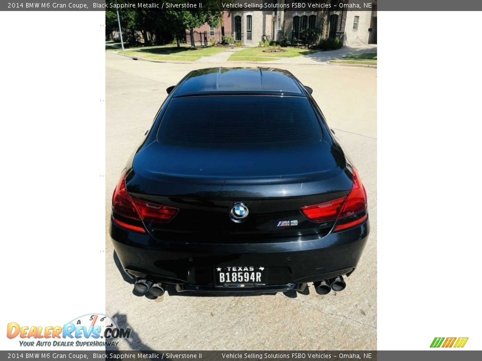 2014 BMW M6 Gran Coupe Black Sapphire Metallic / Silverstone II Photo #5