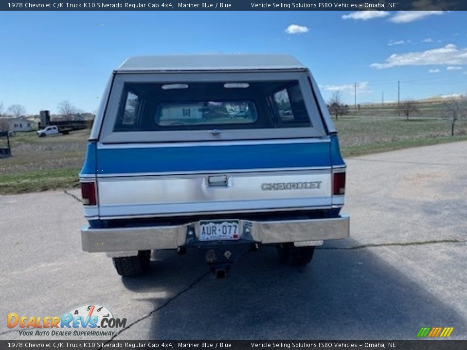 1978 Chevrolet C/K Truck K10 Silverado Regular Cab 4x4 Mariner Blue / Blue Photo #2