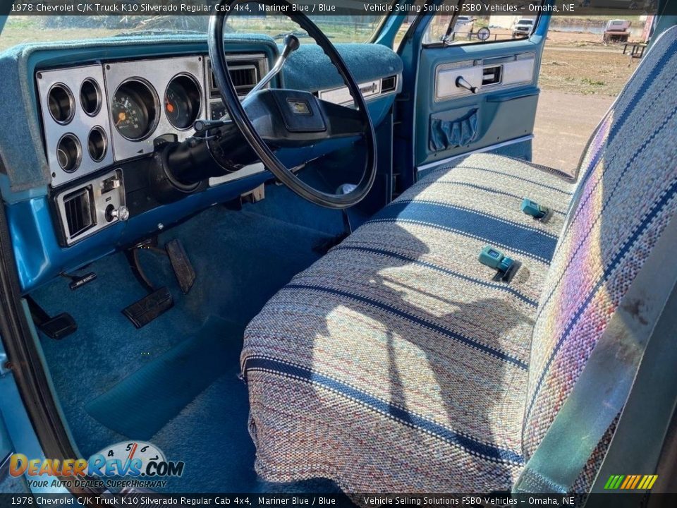 Blue Interior - 1978 Chevrolet C/K Truck K10 Silverado Regular Cab 4x4 Photo #7