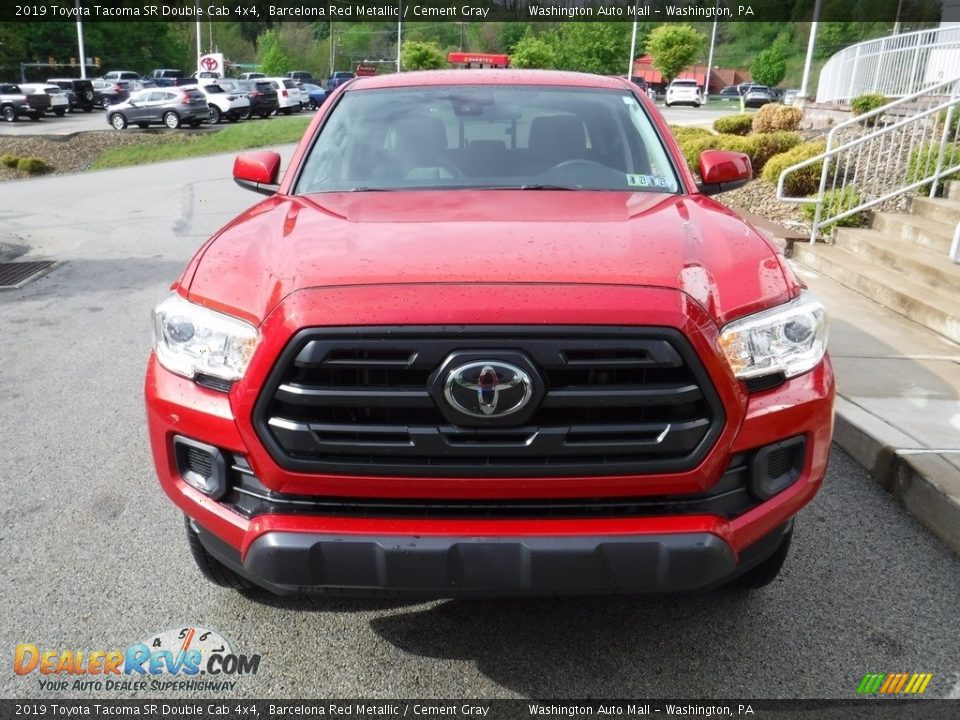 2019 Toyota Tacoma SR Double Cab 4x4 Barcelona Red Metallic / Cement Gray Photo #9