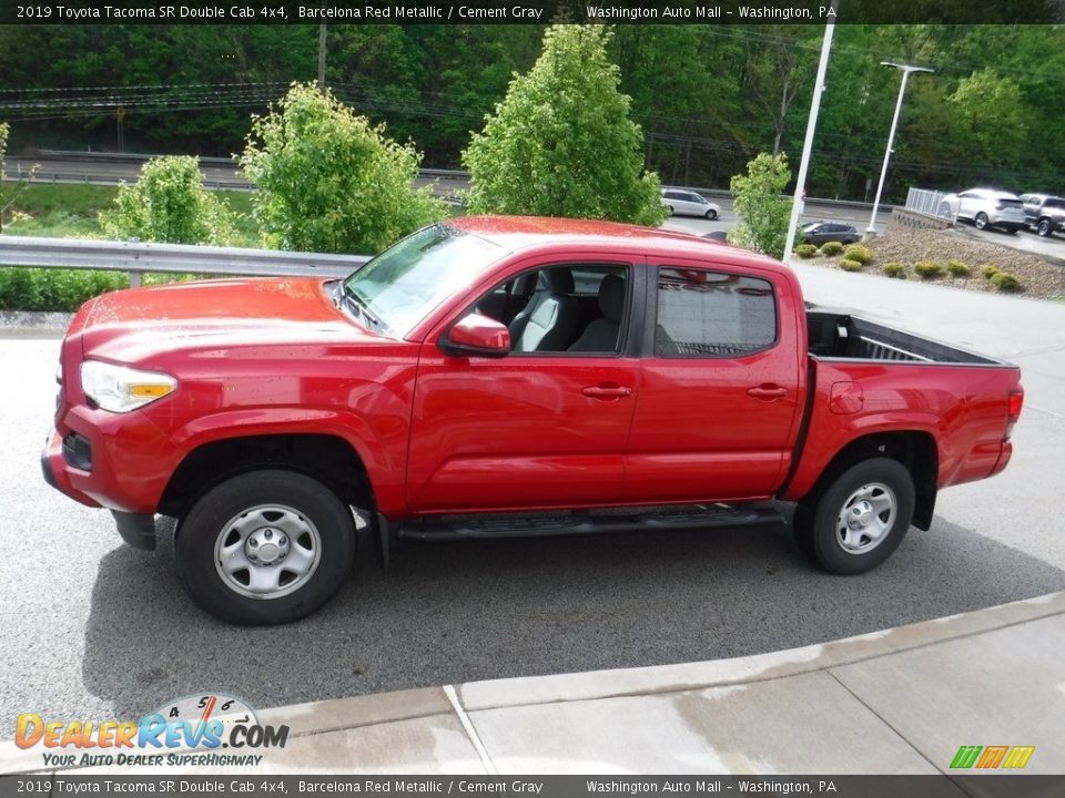 2019 Toyota Tacoma SR Double Cab 4x4 Barcelona Red Metallic / Cement Gray Photo #11