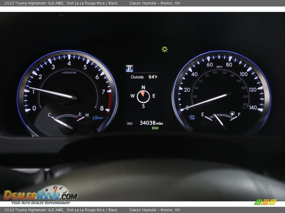 2019 Toyota Highlander XLE AWD Ooh La La Rouge Mica / Black Photo #8