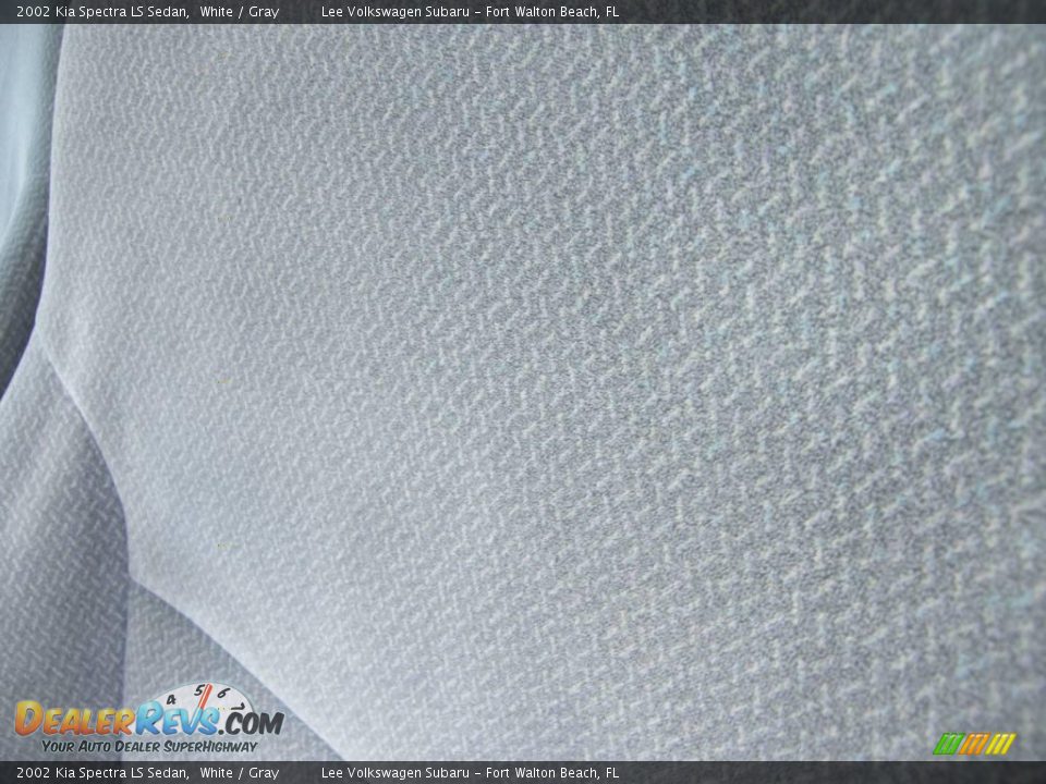 2002 Kia Spectra LS Sedan White / Gray Photo #15