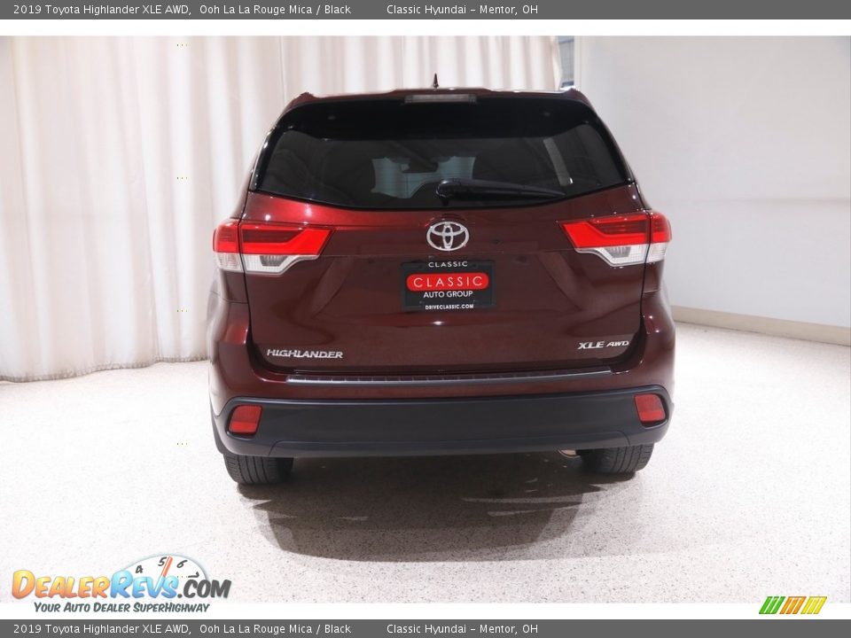 2019 Toyota Highlander XLE AWD Ooh La La Rouge Mica / Black Photo #20