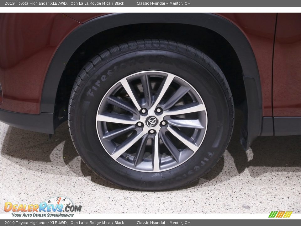 2019 Toyota Highlander XLE AWD Ooh La La Rouge Mica / Black Photo #22