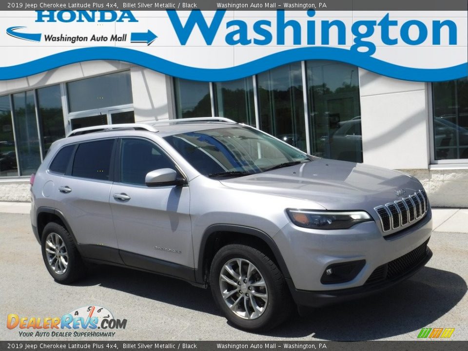 2019 Jeep Cherokee Latitude Plus 4x4 Billet Silver Metallic / Black Photo #1
