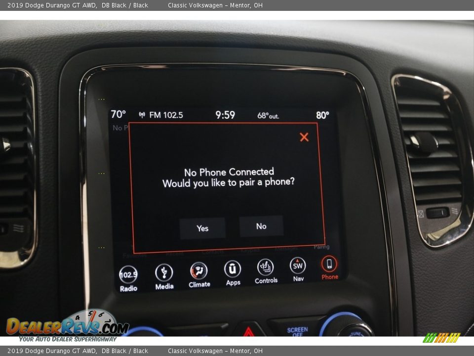 2019 Dodge Durango GT AWD DB Black / Black Photo #13
